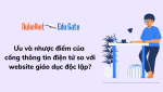 Ưu và nhược điểm của cổng thông tin điện tử so với website giáo dục độc lập?