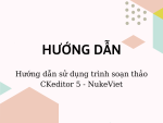 Hướng dẫn sử dụng trình soạn thảo CKeditor 5 - NukeViet
