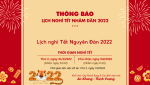Thông báo nghỉ tết Nguyên đán