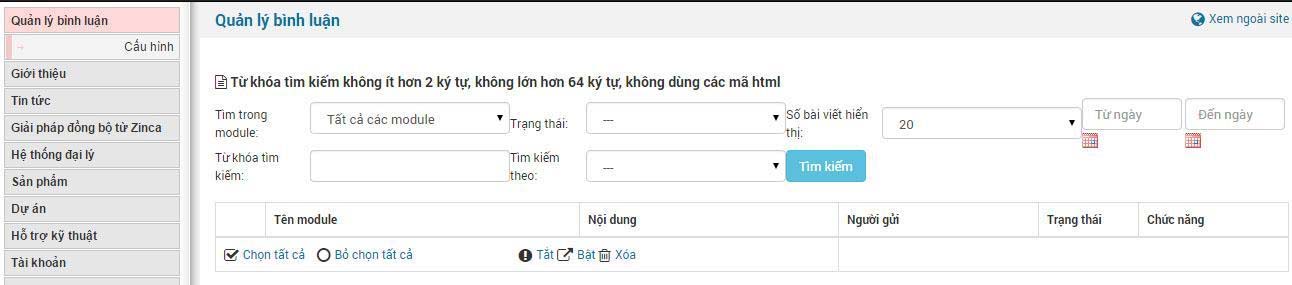 quan tri module binh luan