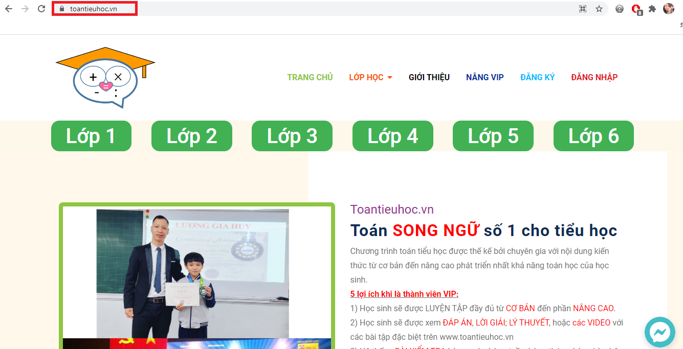 website Toán Tiểu học