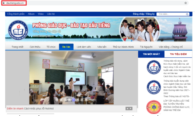 Cổng thông tin điện tử Phòng Giáo dục Dầu Tiếng (chrome)