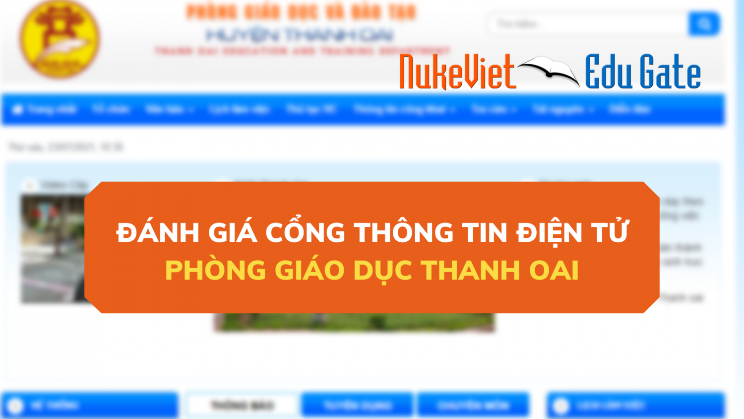 Đánh giá Cổng thông tin điện tử Phòng Giáo dục Thanh Oai