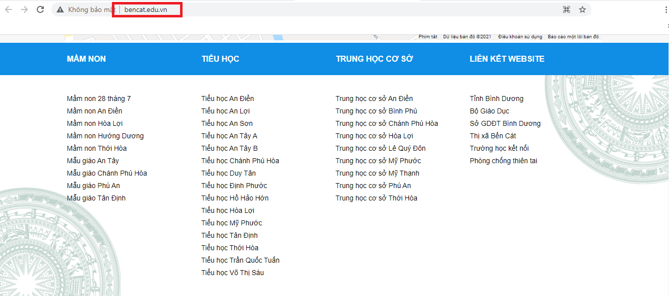 Đánh giá Cổng thông tin điện tử Phòng Giáo dục Bến Cát (cổng thông tin)