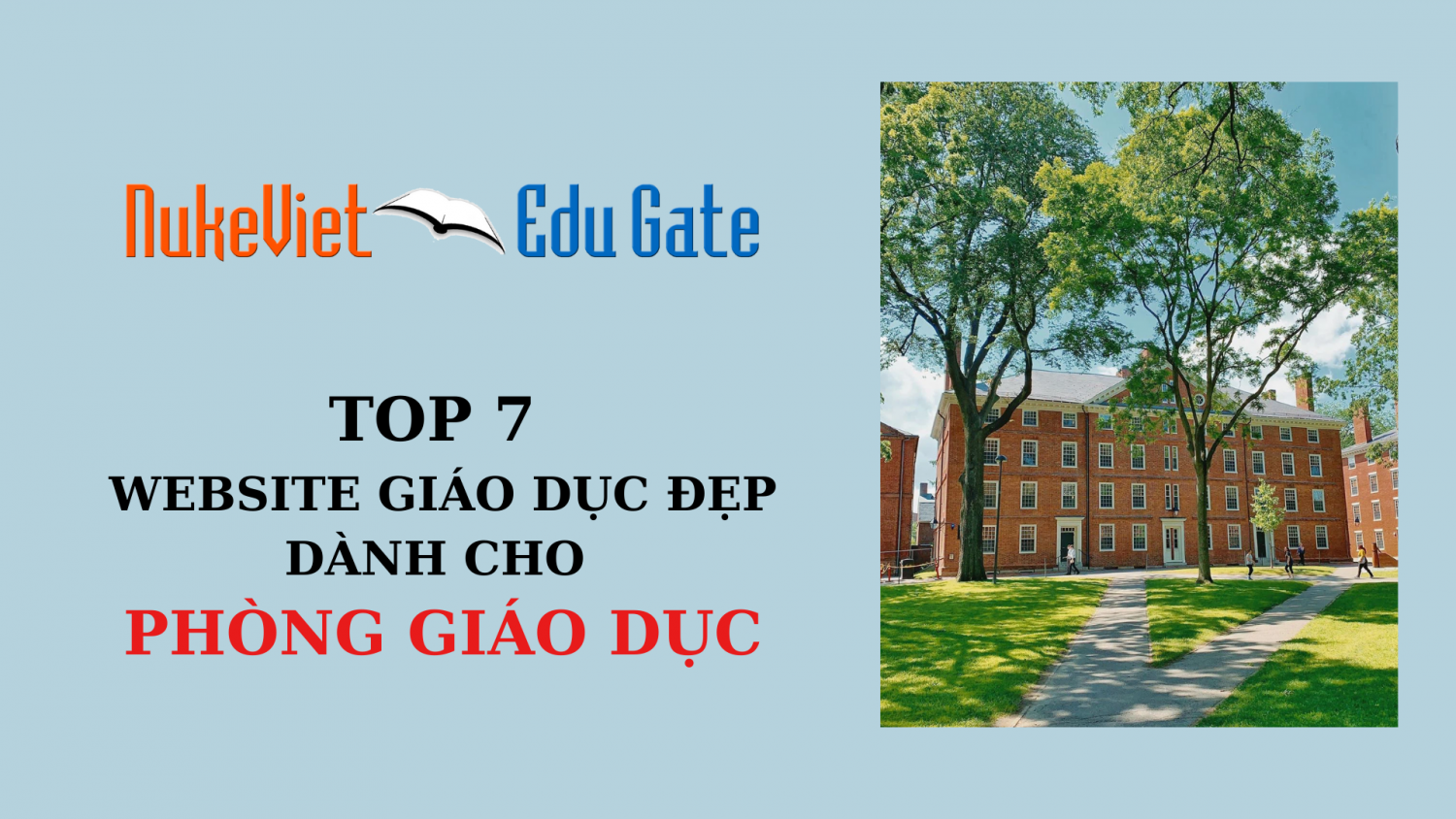 TOP 7 website giáo dục đẹp dành cho các Phòng Giáo dục