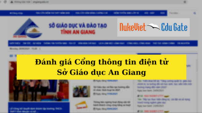 Đánh giá Cổng thông tin điện tử Sở Giáo dục An Giang
