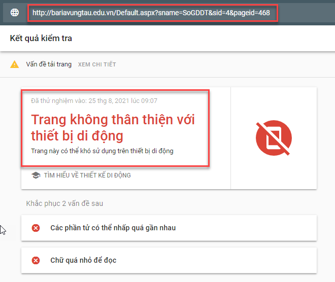 Đánh giá Cổng thông tin điện tử Sở Giáo dục Bà Rịa Vũng Tàu (di động)
