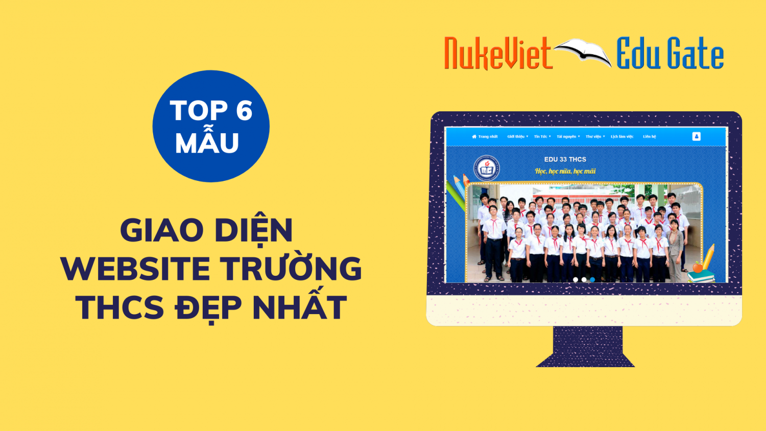 TOP 6 mẫu giao diện website trường THCS đẹp nhất
