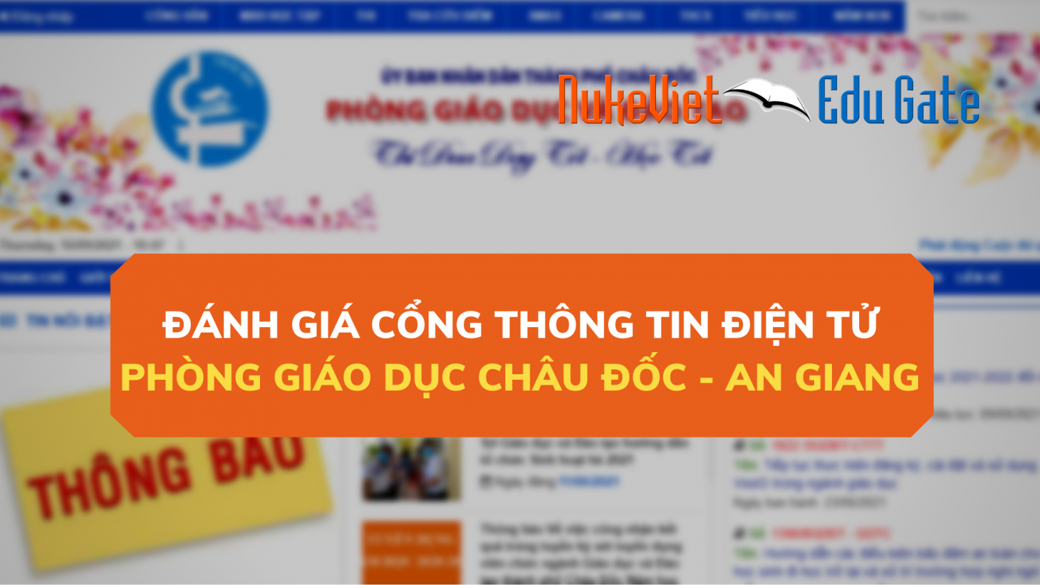 Đánh giá Cổng thông tin điện tử Phòng Giáo dục Châu Đốc