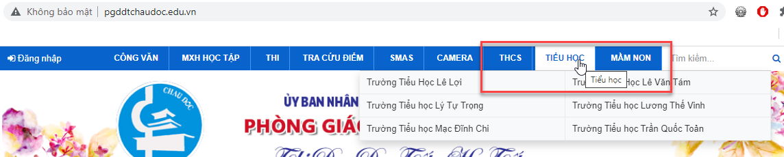Đánh giá Cổng thông tin điện tử Phòng Giáo dục Châu Đốc (Cổng thông tin)