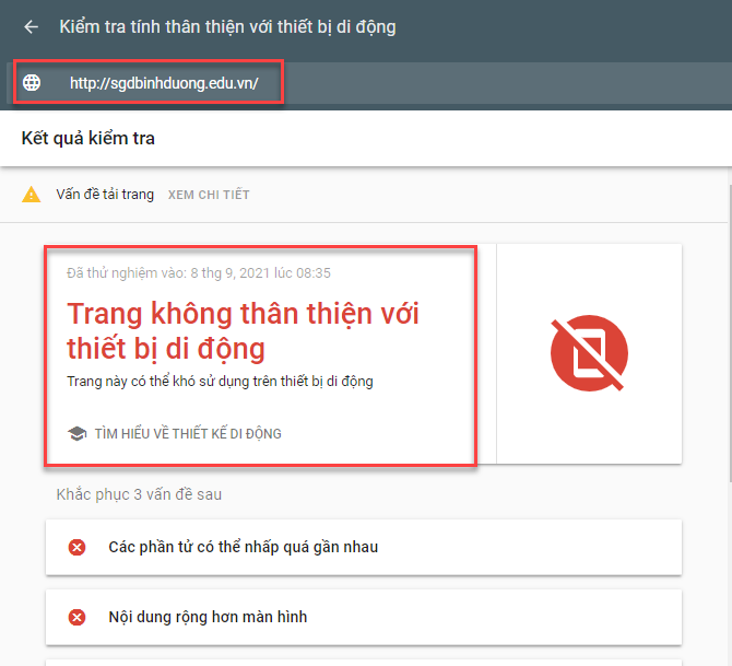 Đánh giá Cổng thông tin điện tử Sở Giáo dục Bình Dương (di động)