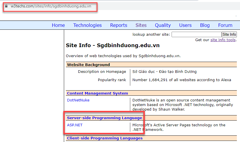 Đánh giá Cổng thông tin điện tử Sở Giáo dục Bình Dương (mã nguồn)