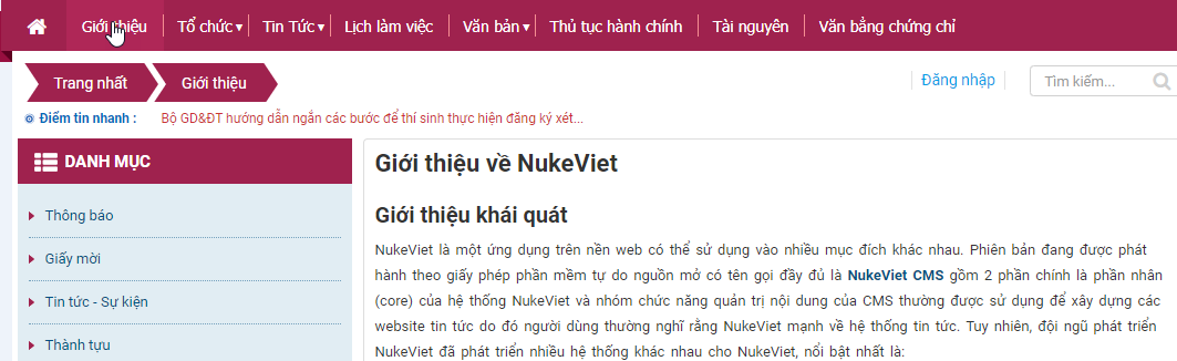 module giới thiệu