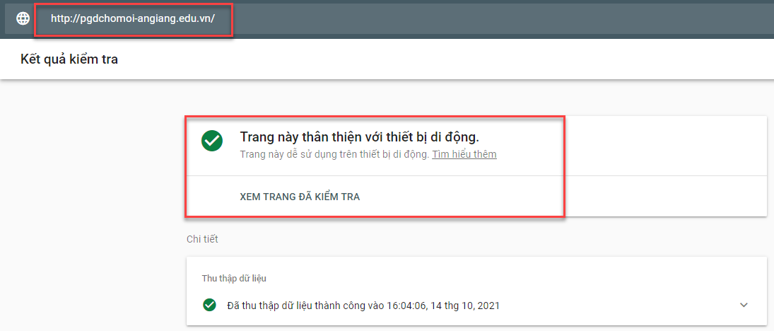 Đánh giá Cổng thông tin điện tử Phòng Giáo dục Chợ Mới (di động)