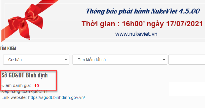 Đánh giá Cổng thông tin Sở giáo dục Bình Định (đánh giá)