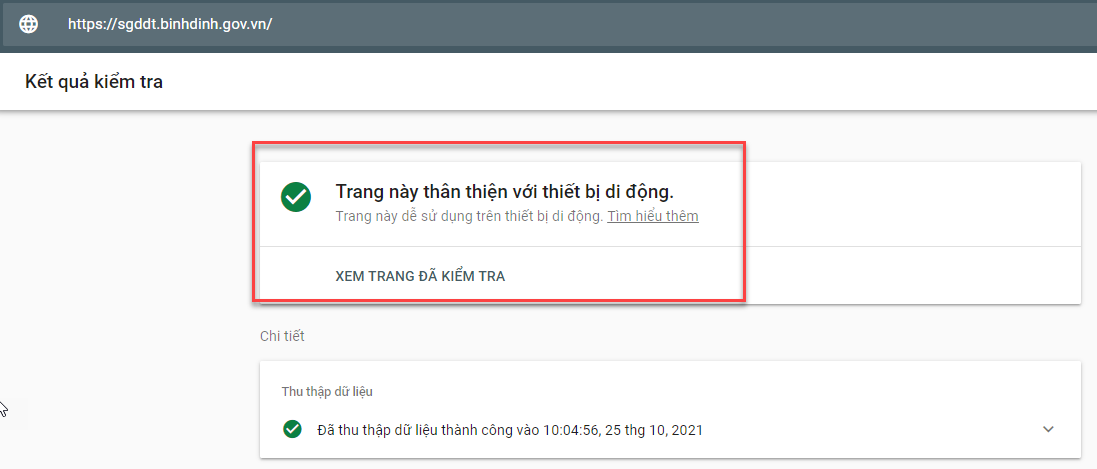 Đánh giá Cổng thông tin Sở giáo dục Bình Định (di động)