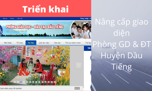 Triển khai nâng cấp giao diện phòng GD&ĐT Dầu Tiếng